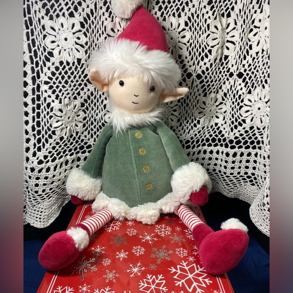 LEFFY ELF Jellycat of London plush. Shelf sitter 20” large Rare discontinued